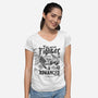 Tie Garage-Womens-V-Neck-Tee-Arinesart