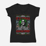 It's Xmas Showtime-Womens-V-Neck-Tee-Arinesart