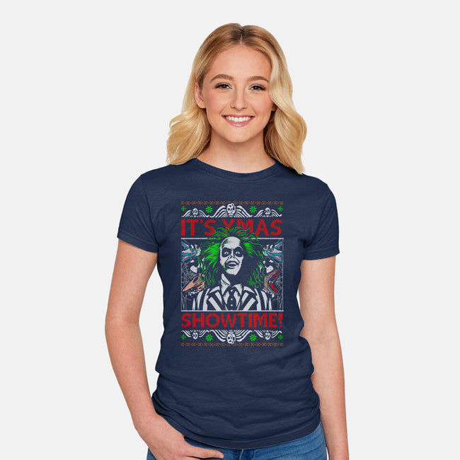 It's Xmas Showtime-Womens-Fitted-Tee-Arinesart