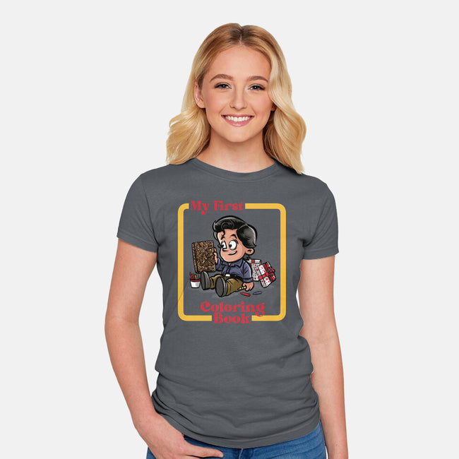 My First Coloring Book-Womens-Fitted-Tee-zascanauta