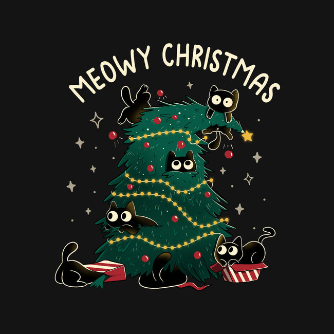 Meowy Christmas Funny Cats-Womens-V-Neck-Tee-tobefonseca