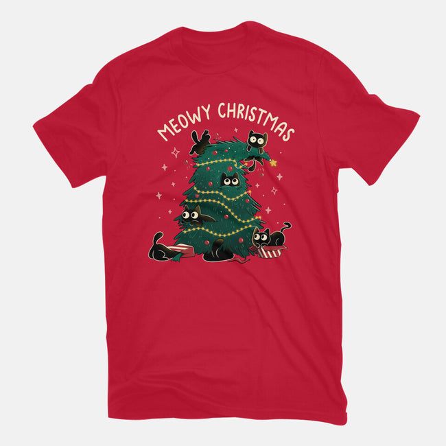 Meowy Christmas Funny Cats-Mens-Premium-Tee-tobefonseca