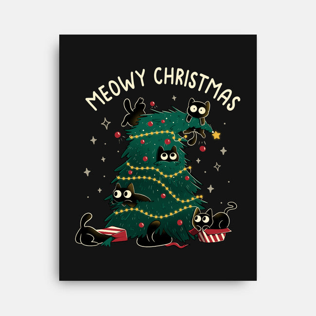 Meowy Christmas Funny Cats-None-Stretched-Canvas-tobefonseca