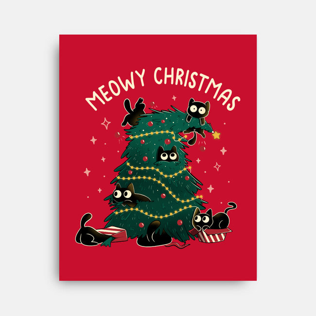 Meowy Christmas Funny Cats-None-Stretched-Canvas-tobefonseca