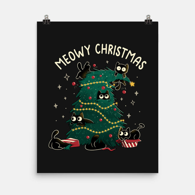 Meowy Christmas Funny Cats-None-Matte-Poster-tobefonseca