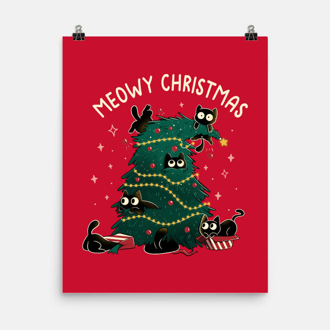 Meowy Christmas Funny Cats-None-Matte-Poster-tobefonseca