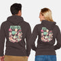 Dino Diner-Unisex-Zip-Up-Sweatshirt-eduely