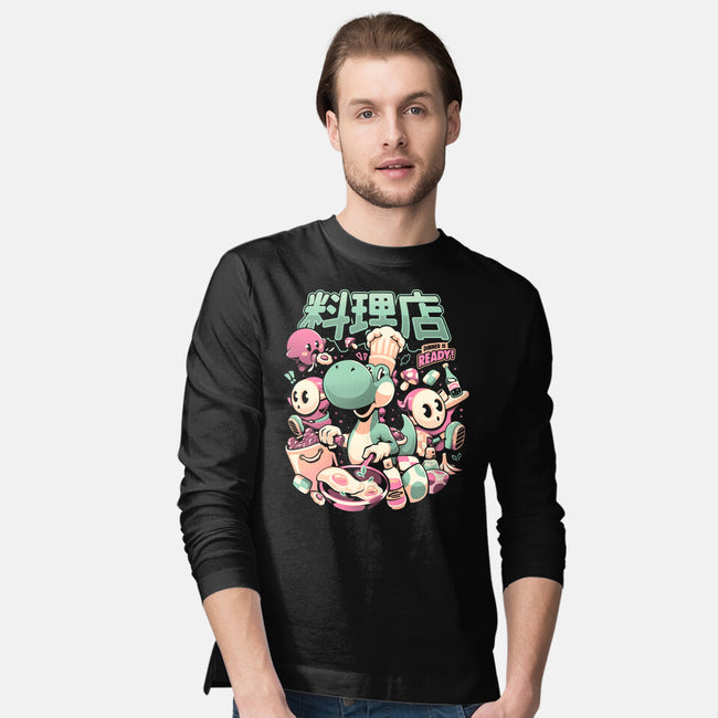 Dino Diner-Mens-Long Sleeved-Tee-eduely