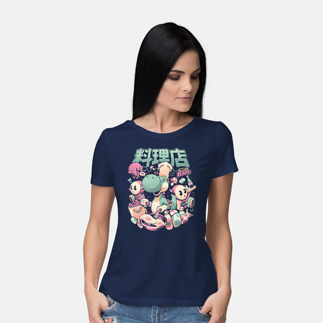 Dino Diner-Womens-Basic-Tee-eduely