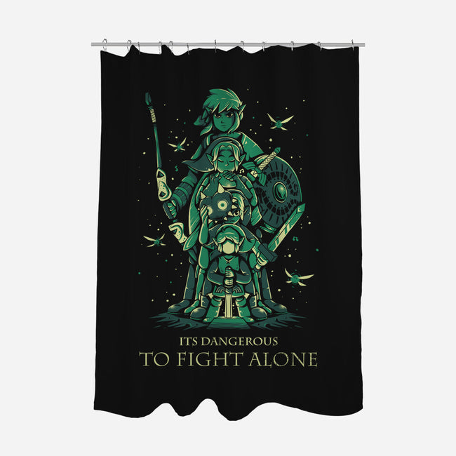 Don't Fight Alone-None-Polyester-Shower Curtain-yumie