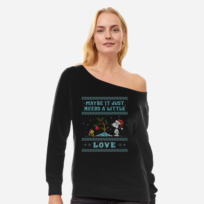 Maybe It Just Needs Love-Womens-Off Shoulder-Sweatshirt-kg07