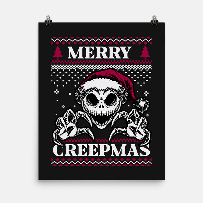 Ugly Sweater Spooky Christmas-None-Matte-Poster-Studio Mootant