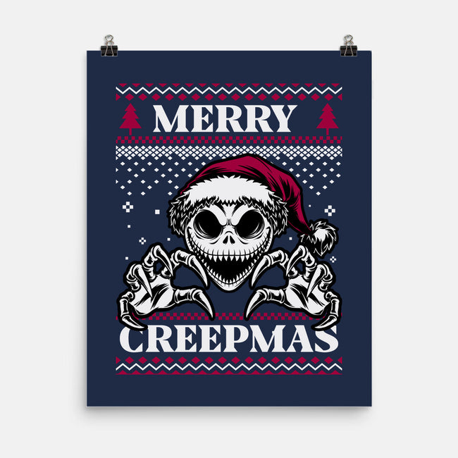 Ugly Sweater Spooky Christmas-None-Matte-Poster-Studio Mootant