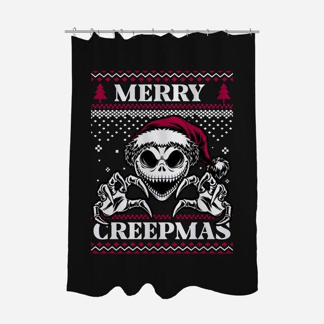 Ugly Sweater Spooky Christmas-None-Polyester-Shower Curtain-Studio Mootant