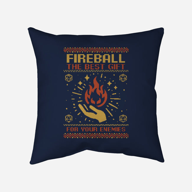 Ugly Sweater Fireball-None-Removable Cover w Insert-Throw Pillow-Studio Mootant