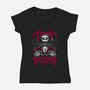 Creepy Christmas Skeleton-Womens-V-Neck-Tee-Studio Mootant