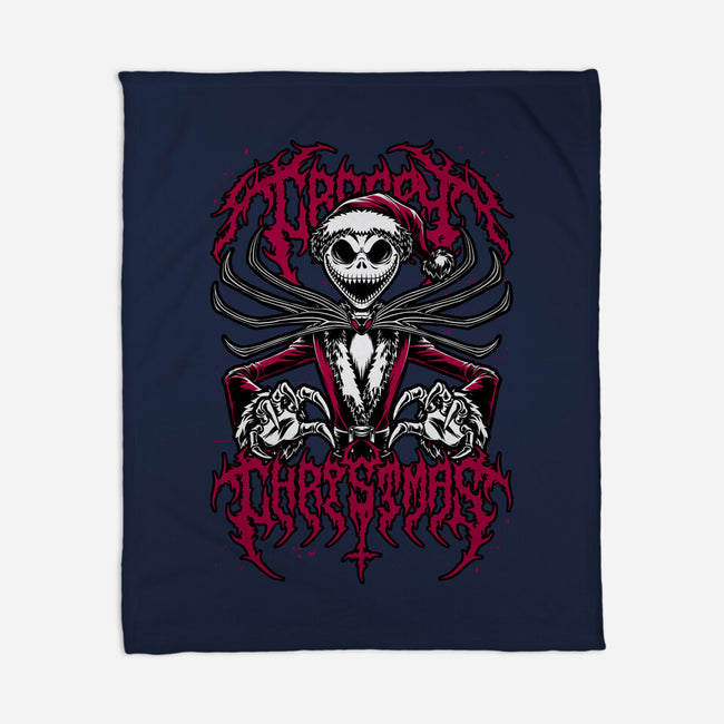 Creepy Christmas Skeleton-None-Fleece-Blanket-Studio Mootant