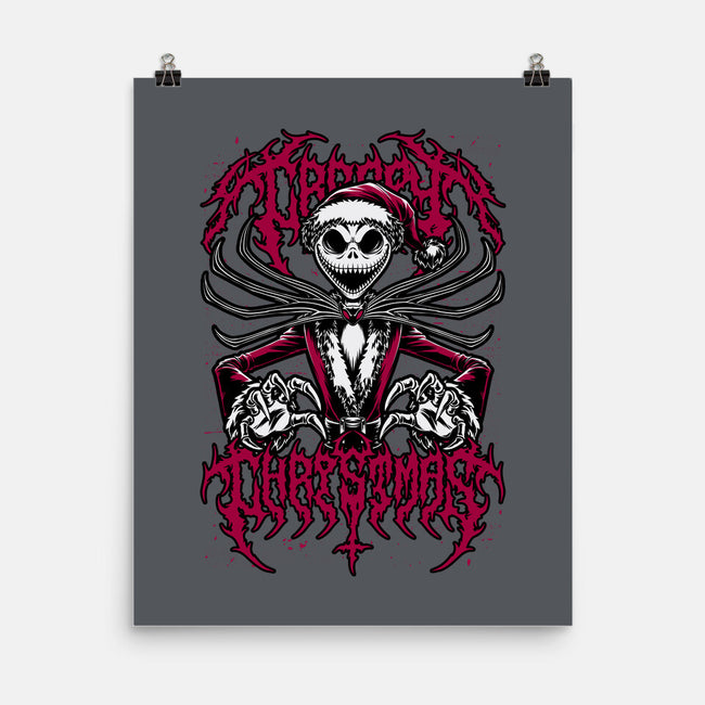 Creepy Christmas Skeleton-None-Matte-Poster-Studio Mootant