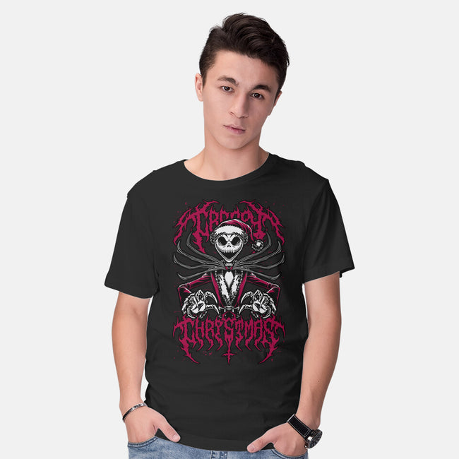 Creepy Christmas Skeleton-Mens-Basic-Tee-Studio Mootant