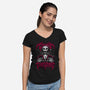 Creepy Christmas Skeleton-Womens-V-Neck-Tee-Studio Mootant