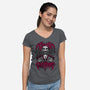 Creepy Christmas Skeleton-Womens-V-Neck-Tee-Studio Mootant