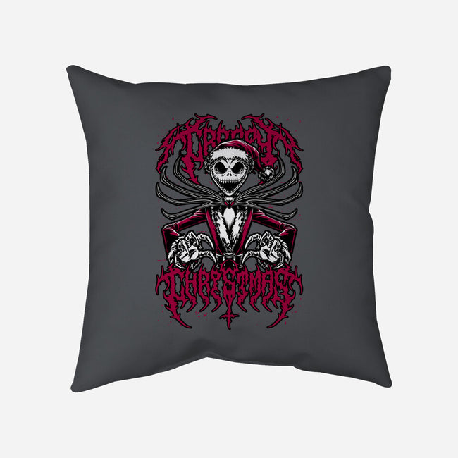 Creepy Christmas Skeleton-None-Removable Cover w Insert-Throw Pillow-Studio Mootant