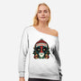 Ho Freakin Ho-Womens-Off Shoulder-Sweatshirt-glitchygorilla