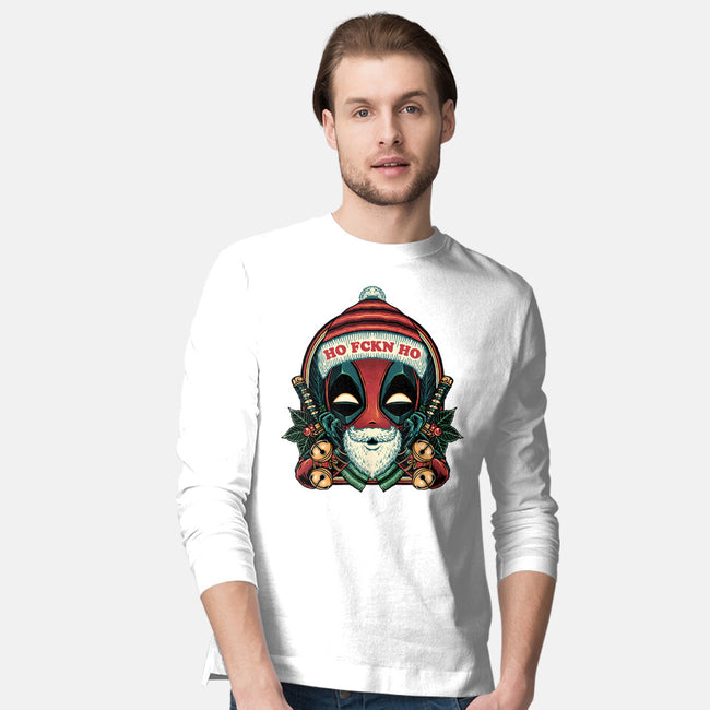 Ho Freakin Ho-Mens-Long Sleeved-Tee-glitchygorilla