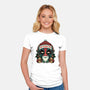 Ho Freakin Ho-Womens-Fitted-Tee-glitchygorilla