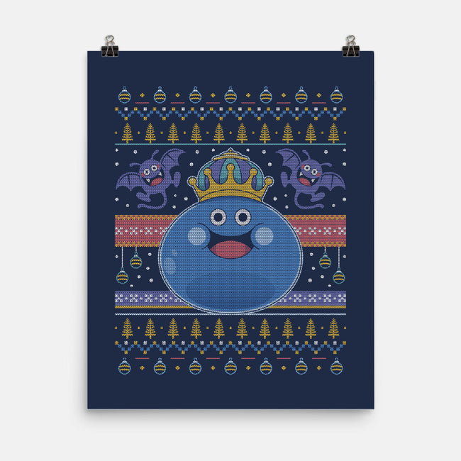 King Slime Ugly Sweater-None-Matte-Poster-LAGELANTEE