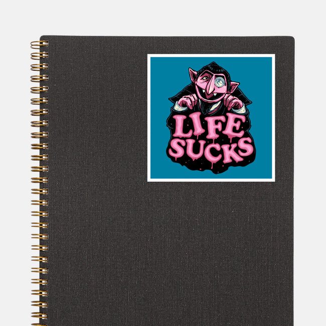 This Life Sucks-None-Glossy-Sticker-glitchygorilla