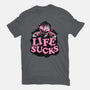 This Life Sucks-Womens-Fitted-Tee-glitchygorilla