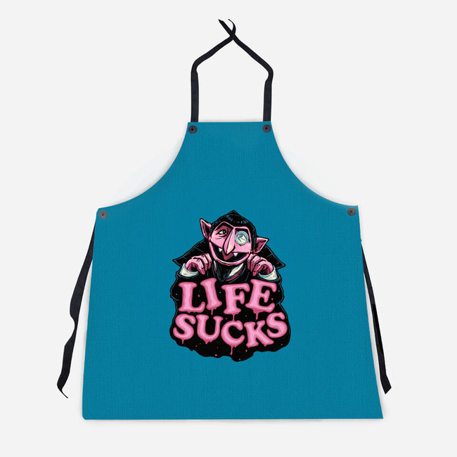 This Life Sucks-Unisex-Kitchen-Apron-glitchygorilla