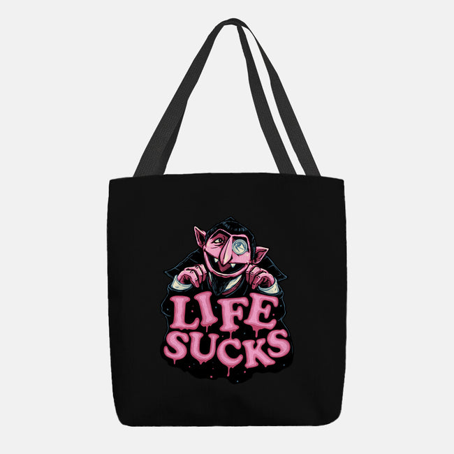 This Life Sucks-None-Basic Tote-Bag-glitchygorilla