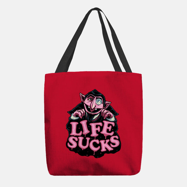 This Life Sucks-None-Basic Tote-Bag-glitchygorilla