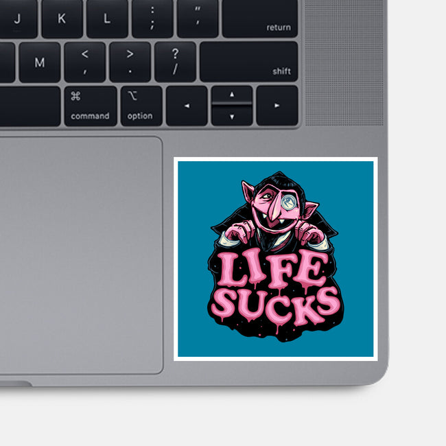 This Life Sucks-None-Glossy-Sticker-glitchygorilla