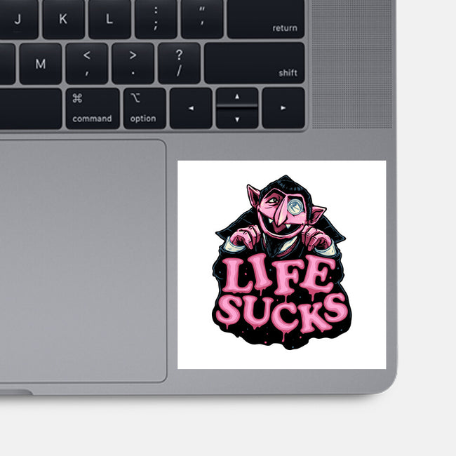 This Life Sucks-None-Glossy-Sticker-glitchygorilla