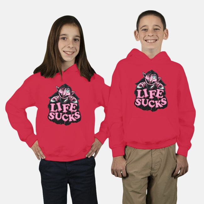 This Life Sucks-Youth-Pullover-Sweatshirt-glitchygorilla