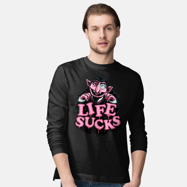 This Life Sucks-Mens-Long Sleeved-Tee-glitchygorilla