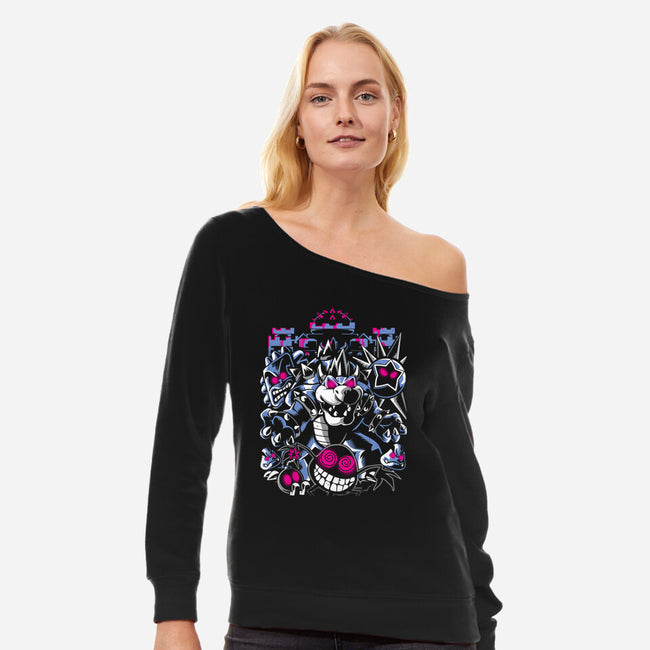 Dark Club-Womens-Off Shoulder-Sweatshirt-arace