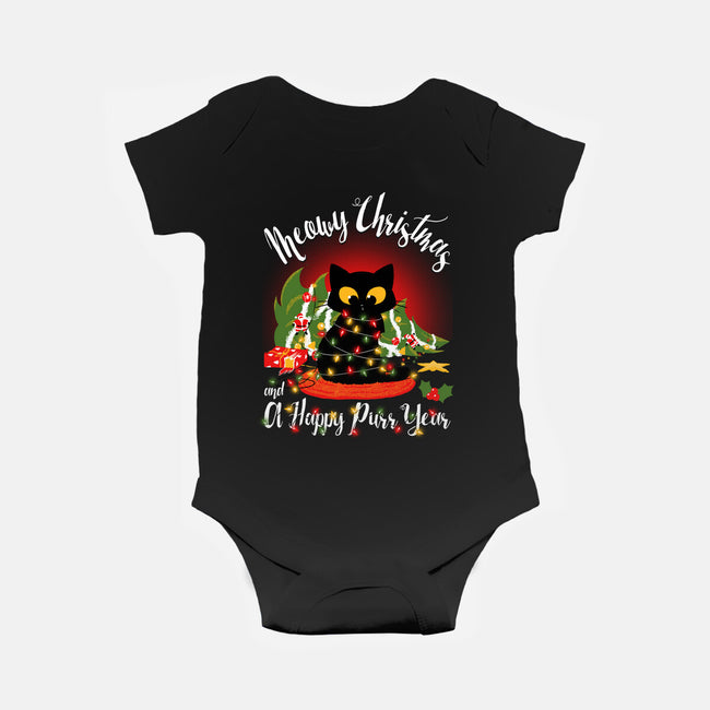 Meowy Christmas And A Happy Purr Year-Baby-Basic-Onesie-Tronyx79