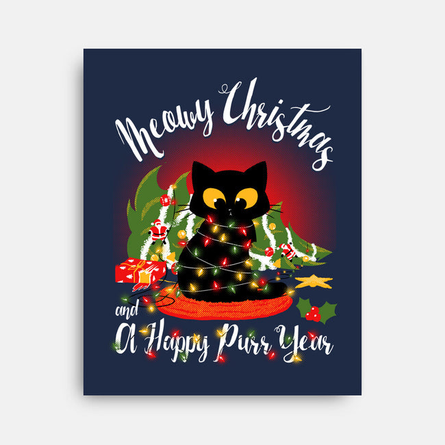 Meowy Christmas And A Happy Purr Year-None-Stretched-Canvas-Tronyx79