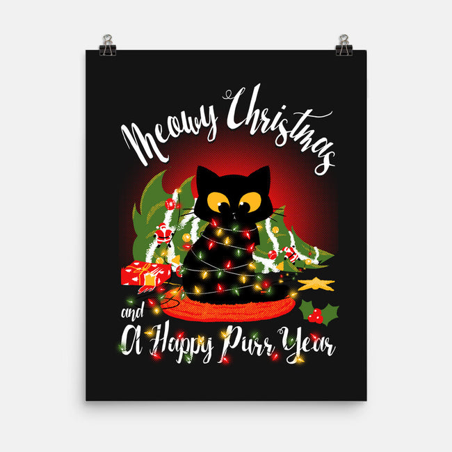 Meowy Christmas And A Happy Purr Year-None-Matte-Poster-Tronyx79