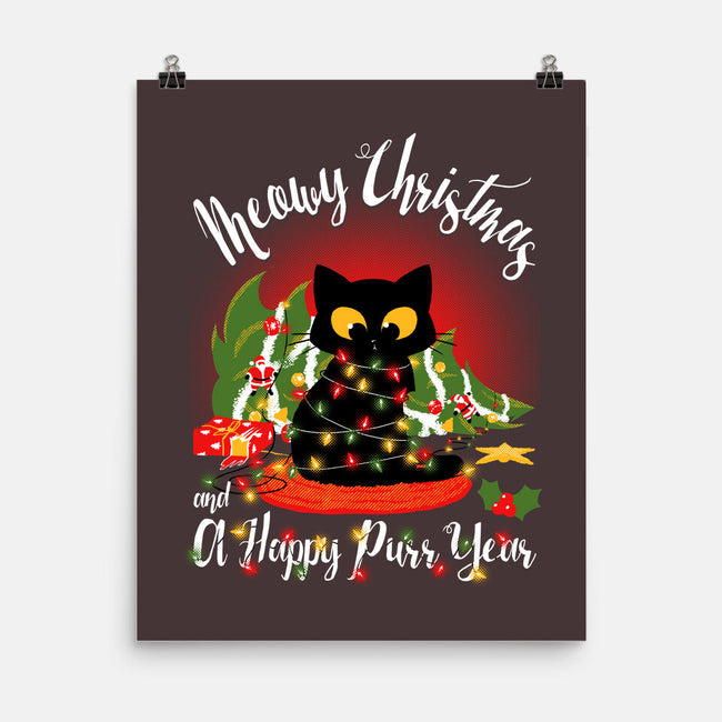 Meowy Christmas And A Happy Purr Year-None-Matte-Poster-Tronyx79