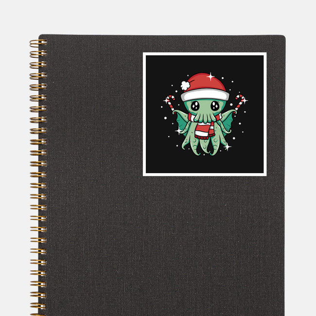 Christmas Cthulhu-None-Glossy-Sticker-brunopires