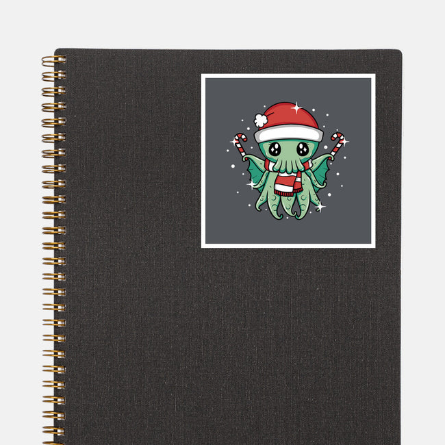 Christmas Cthulhu-None-Glossy-Sticker-brunopires