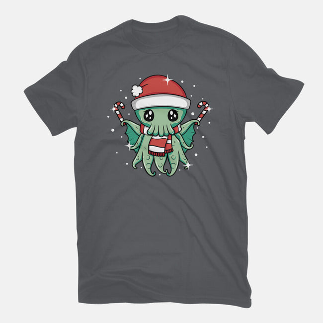 Christmas Cthulhu-Womens-Fitted-Tee-brunopires