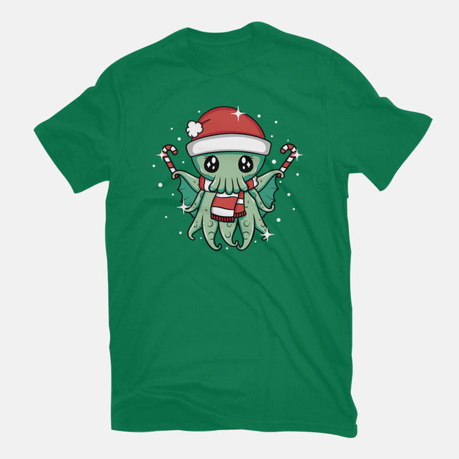 Christmas Cthulhu-Unisex-Basic-Tee-brunopires