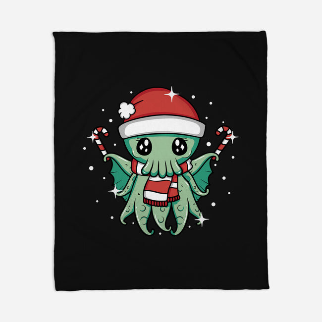 Christmas Cthulhu-None-Fleece-Blanket-brunopires