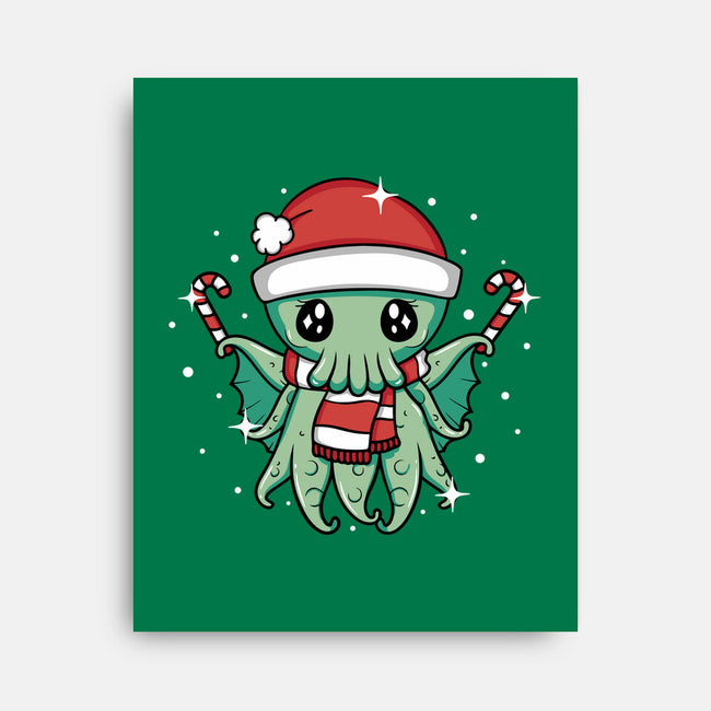 Christmas Cthulhu-None-Stretched-Canvas-brunopires